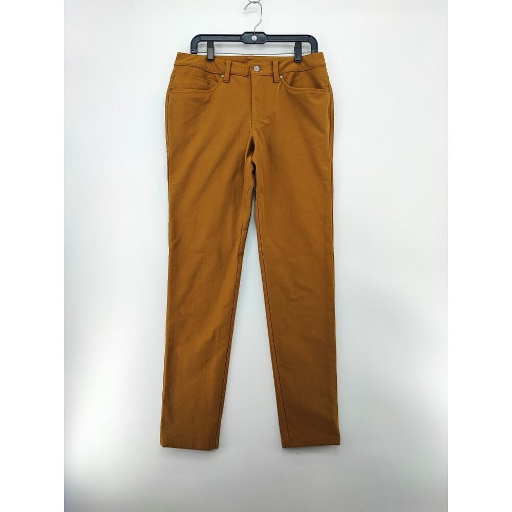 Lululmeon Men's ABC Slim Utilitech Brown Polyester Blend Pants Size 31